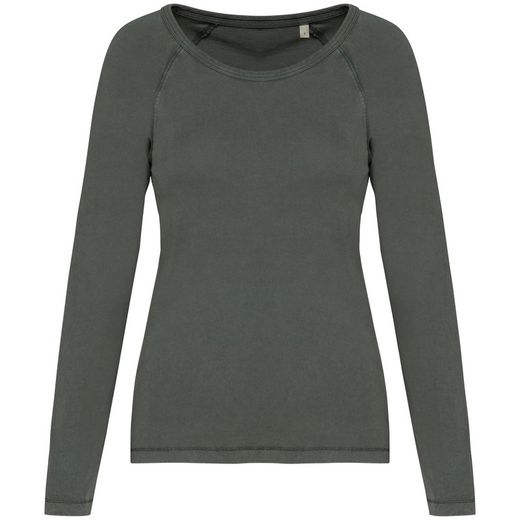 Camiseta ecorresponsable manga larga  raglán mujer
