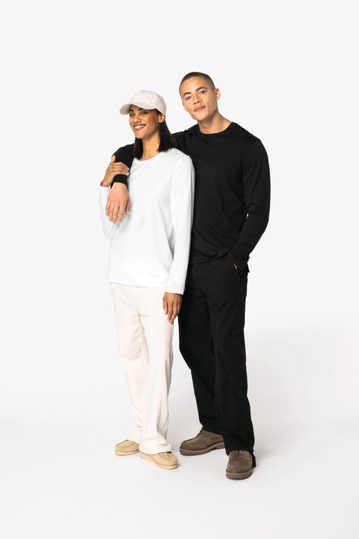 Umweltfreundliches Unisex-T-Shirt mit langen Ärmeln