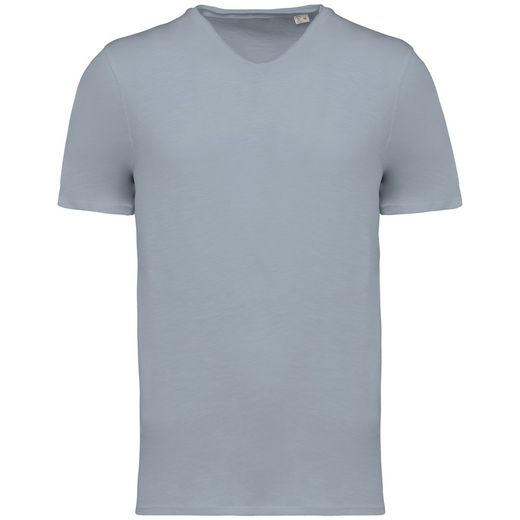 T-shirt slub uomo ecosostenibile con bordi a taglio vivo