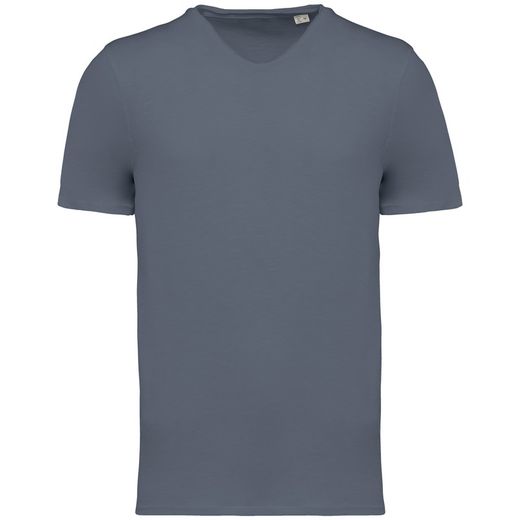 T-shirt slub uomo ecosostenibile con bordi a taglio vivo