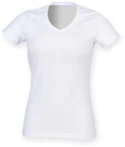 Frauen Wohlfühl-T-Shirt mit V-Ausschnitt