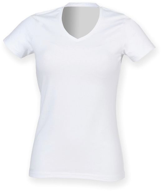 Frauen Wohlfühl-T-Shirt mit V-Ausschnitt