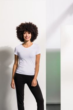 Frauen Wohlfühl-T-Shirt mit V-Ausschnitt