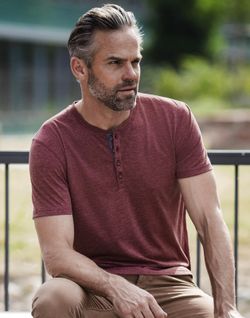 Camiseta Henley HD hombre
