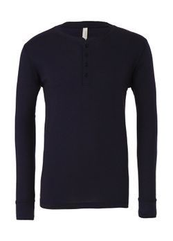 Camiseta Henley manga larga hombre