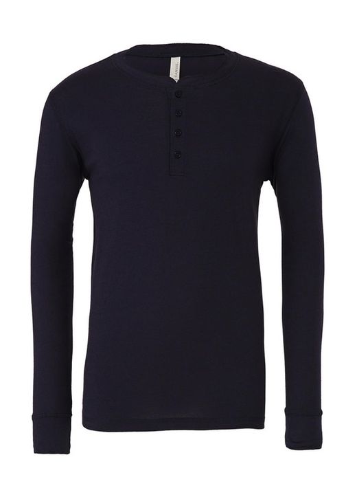 Camiseta Henley manga larga hombre