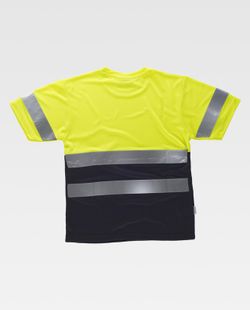 AV-Kurzarmhemd kombiniert mit reflektierenden Bändern EN ISO 20471: 2013 Yellow AV Navy