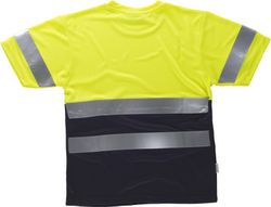 AV-Kurzarmhemd kombiniert mit reflektierenden Bändern EN ISO 20471: 2013 Yellow AV Navy