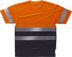 AV-Kurzarmhemd kombiniert mit reflektierenden Bändern EN ISO 20471: 2013 Orange AV Navy