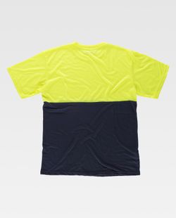 Kurzärmliges kombiniertes Hemd ohne Taschen Navy Yellow AV
