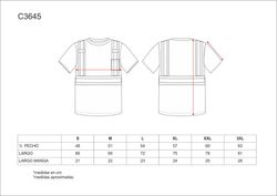Kurzarm-T-Shirt mit kombinierten reflektierenden Bändern Gelb AV Orange AV