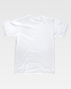 Camiseta manga corta cuello caja algodón Blanco