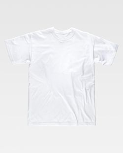 Camiseta manga corta cuello caja algodón Blanco