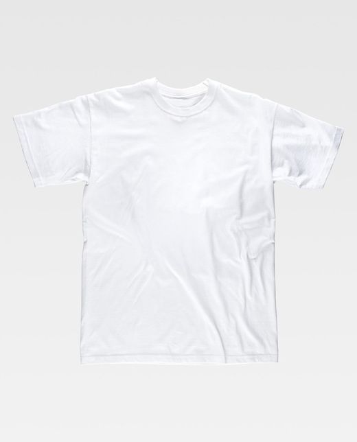 Camiseta manga corta cuello caja algodón Blanco