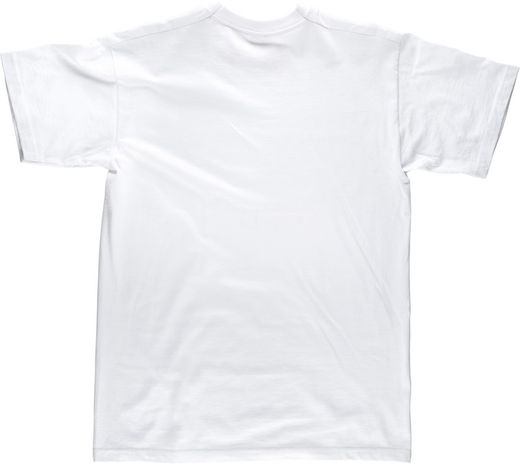 Camiseta manga corta cuello caja algodón Blanco
