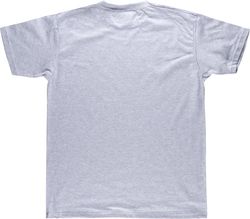 Camiseta manga corta, cuello caja, algodón Gris