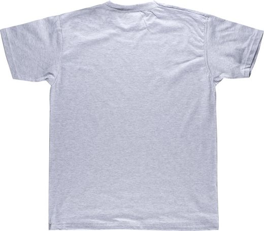 Camiseta manga corta, cuello caja, algodón Gris