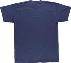 Kurzarm T-Shirt, Box Neck, Navy Baumwolle