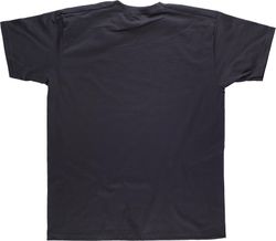 Kurzarm T-Shirt, Box Neck, Baumwolle Schwarz