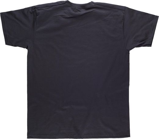 Kurzarm T-Shirt, Box Neck, Baumwolle Schwarz
