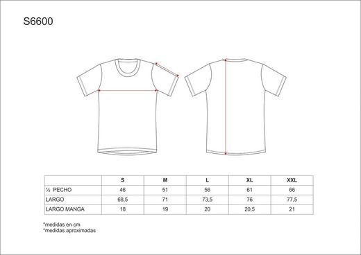 Camiseta manga corta, cuello caja, algodón Rojo