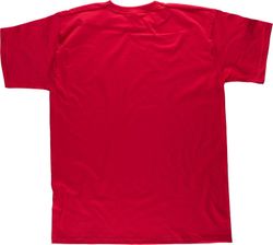 Camiseta manga corta, cuello caja, algodón Rojo