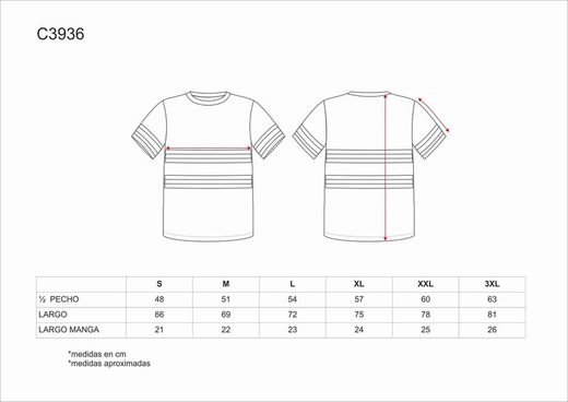 Kurzarm-T-Shirt, Rundhalsausschnitt, kombinierte reflektierende Bänder Navy Yellow AV