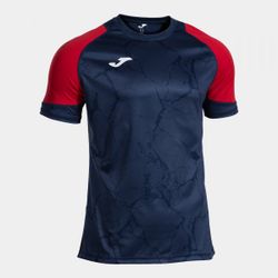 Hispa V Short Sleeve T-Shirt Dark Navy Red