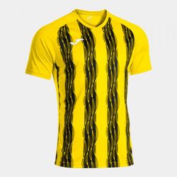 Inter V Short Sleeve T-Shirt Yellow Black