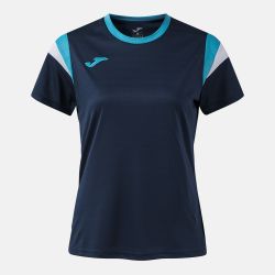 Camiseta Manga Corta Terra Dark Navy Turquesa Flúor