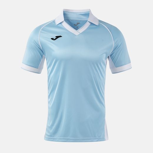 Camiseta Manga Corta Vintage Eco Retro Celeste Blanco