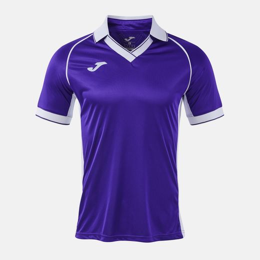 Camiseta Manga Corta Vintage Eco Retro Violeta Blanco