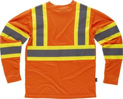 Langärmliges T-Shirt mit kombinierten reflektierenden Bändern Orange AV Gelb AV