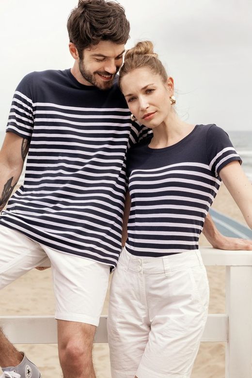 Camiseta marinera algodón orgánico hombre