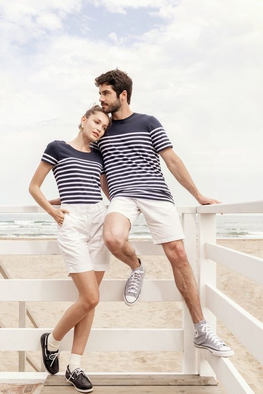 Camiseta marinera algodón orgánico hombre