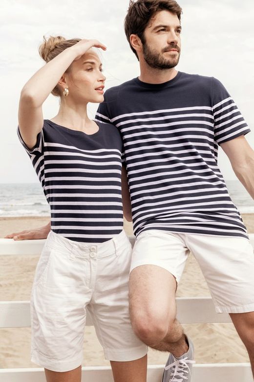 Camiseta marinera algodón orgánico hombre