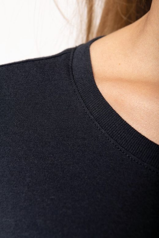 T-Shirt im Marine-Stil mit Rundhalsausschnitt Bio Damen