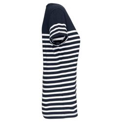 T-Shirt im Marine-Stil mit Rundhalsausschnitt Bio Damen