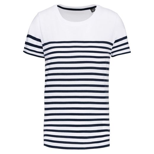 T-shirt bambino in stile marinaro Bio girocollo