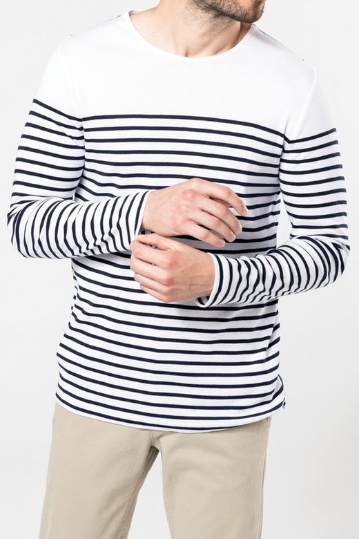 T-shirt da marinaio da uomo a maniche lunghe