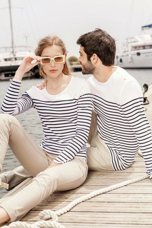 T-shirt da marinaio da uomo a maniche lunghe