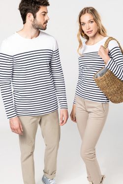 T-shirt da marinaio da uomo a maniche lunghe