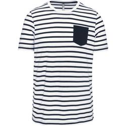 Gestreiftes Matrosen-T-Shirt mit Kurzarmtasche