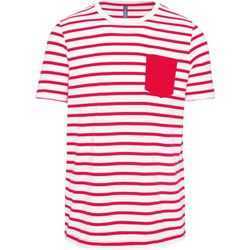 Gestreiftes Matrosen-T-Shirt mit Kurzarmtasche
