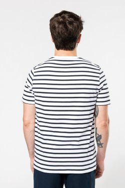 Gestreiftes Matrosen-T-Shirt mit Kurzarmtasche