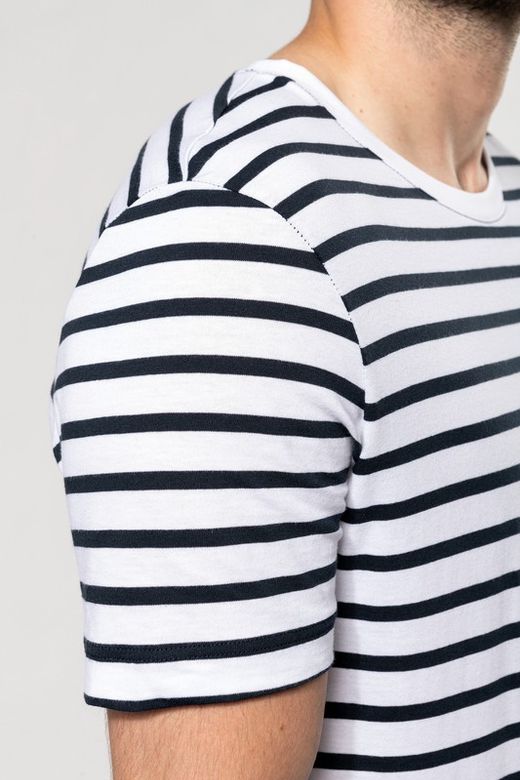 Gestreiftes Matrosen-T-Shirt mit Kurzarmtasche