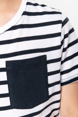 Gestreiftes Matrosen-T-Shirt mit kurzen Ärmeln für Jungen