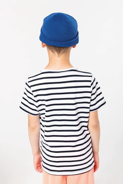 Gestreiftes Matrosen-T-Shirt mit kurzen Ärmeln für Jungen