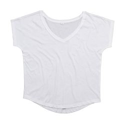 Camiseta mujer holgada cuello "V"