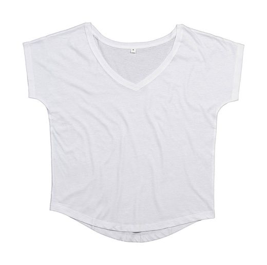 Camiseta mujer holgada cuello "V"